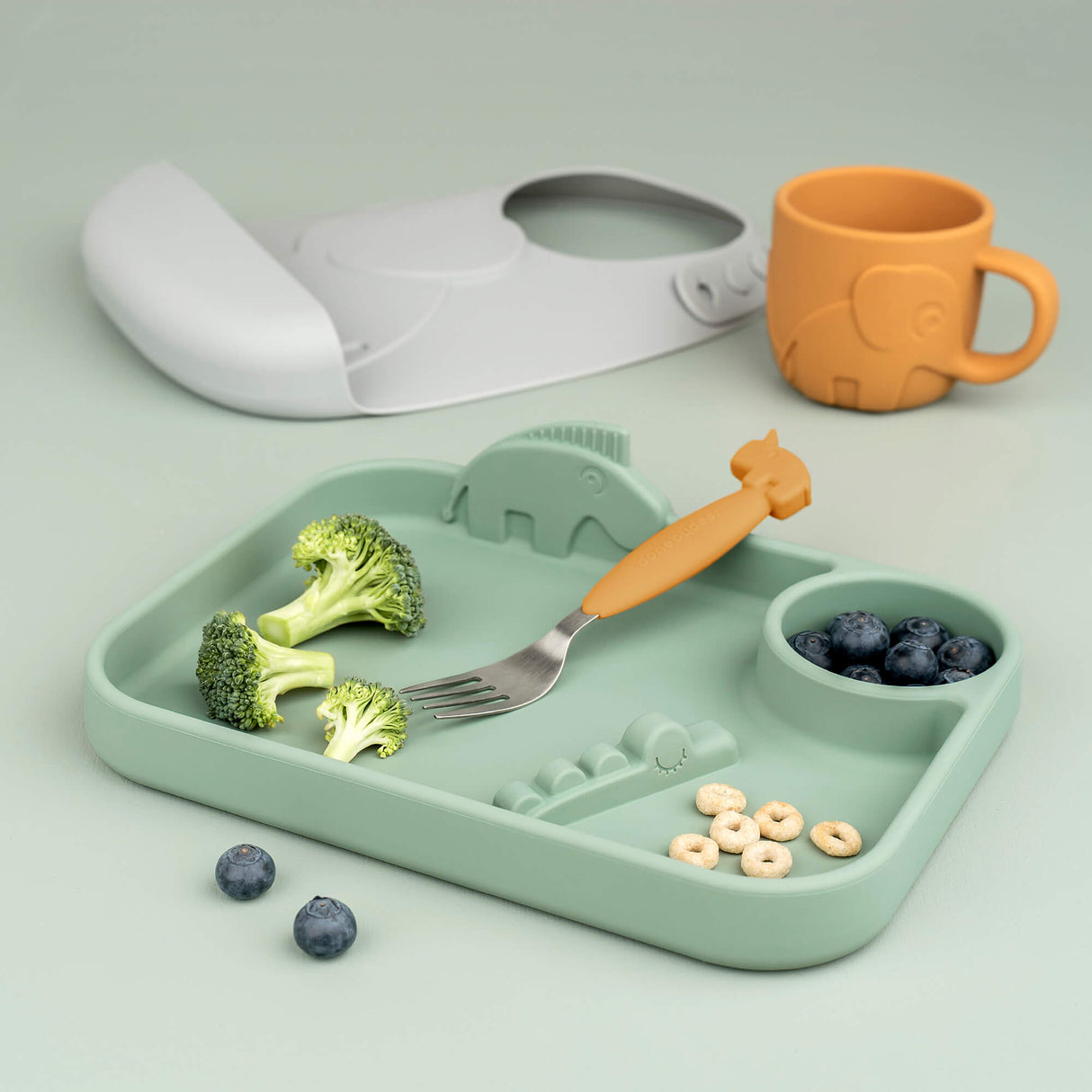 Done by Deer - 小動物餐具三件套(芥末黄)