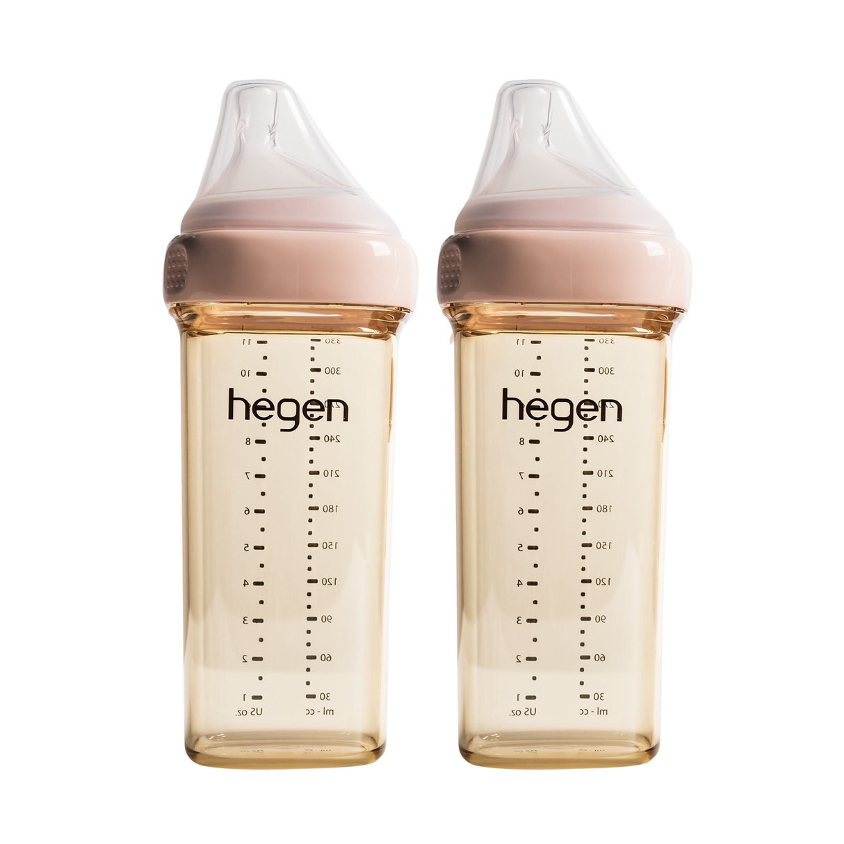 Hegen – PCTO™ PPSU多功能寬口奶瓶 330ml/11oz (2支裝) (粉紅色 / 藍色)