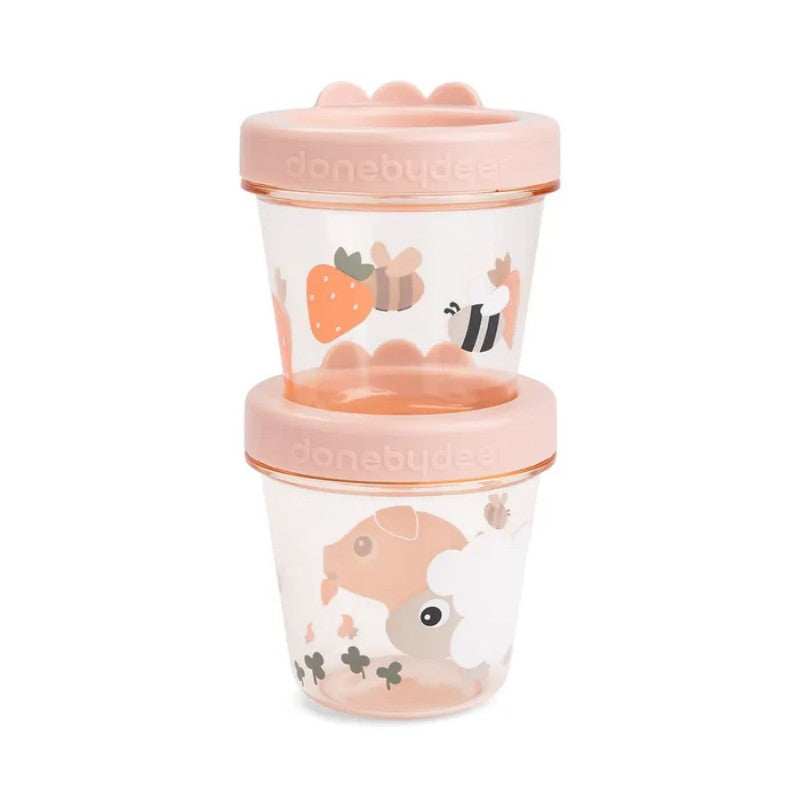 Done by Deer - Baby food container 2-pack Tiny farm
