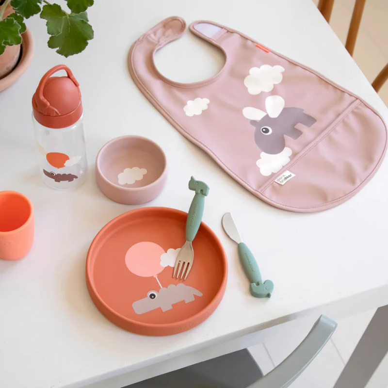 Done by Deer - Happy clouds魔術貼口水肩(粉紅色)