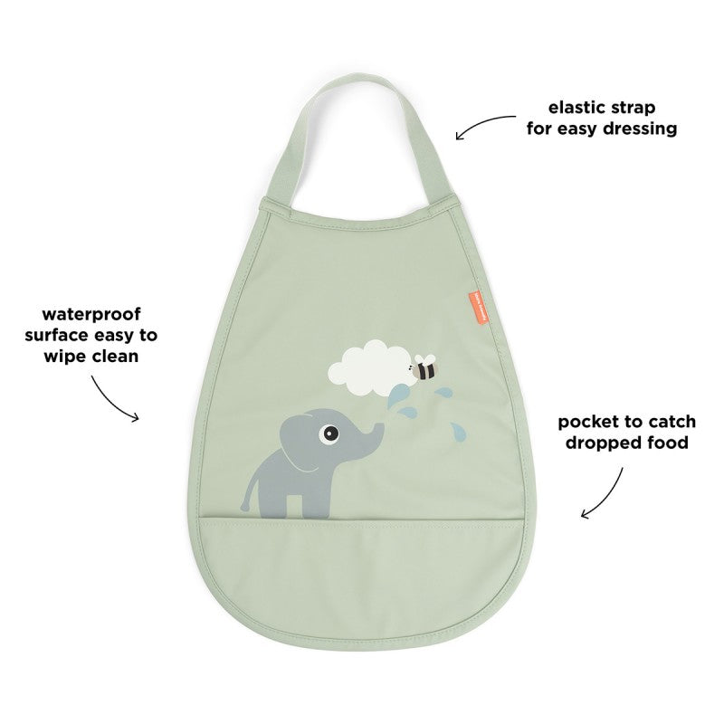 Done by Deer - 套頭式口水肩 綠色