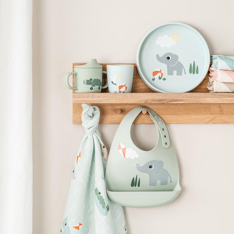 Done by Deer - 矽膠口水肩Playground 綠色