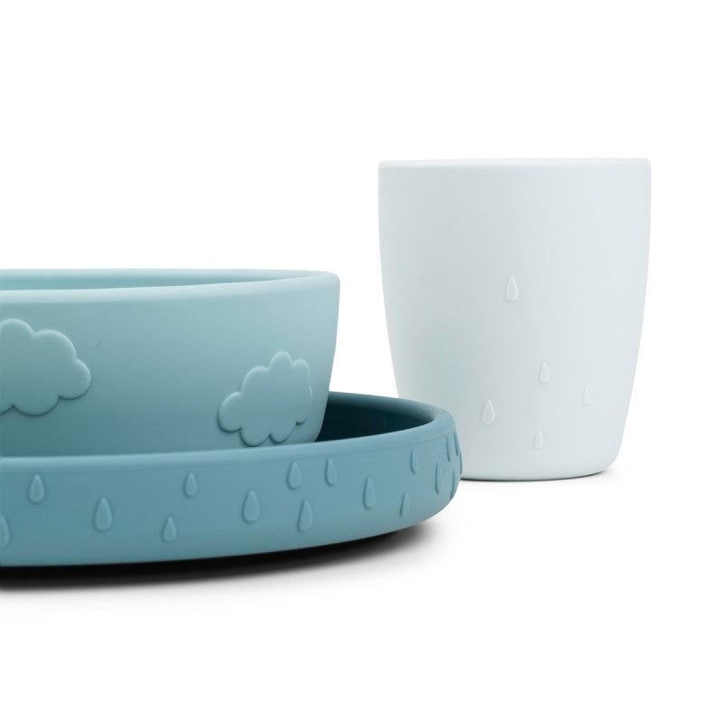 Done by Deer - Stick&Stay 餐具套裝 Deer friends 藍色