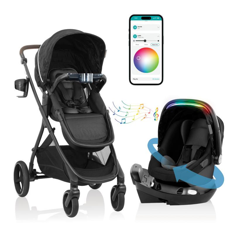 Evenflo - Shyft Intuiti Travel System with Revolve180 LiteMax NXT SensorySooth