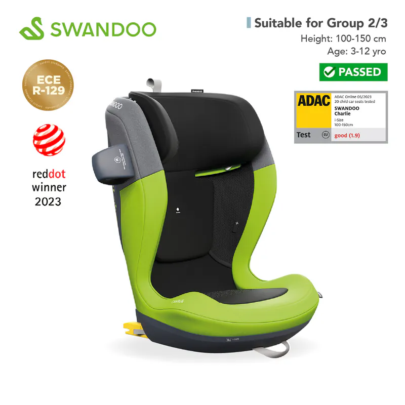Swandoo - Charlie i-Size 增高型3-12歲兒童安全座椅