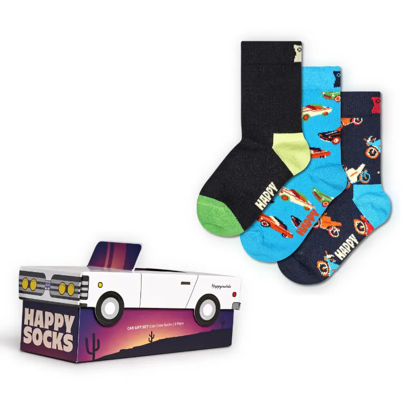 Happy Socks - Kids 3-Pack Car Gift Set