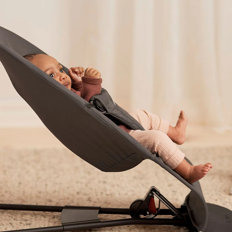 Babybjorn - 柔軟網狀透氣嬰兒搖椅黑色框架(深灰色 )
