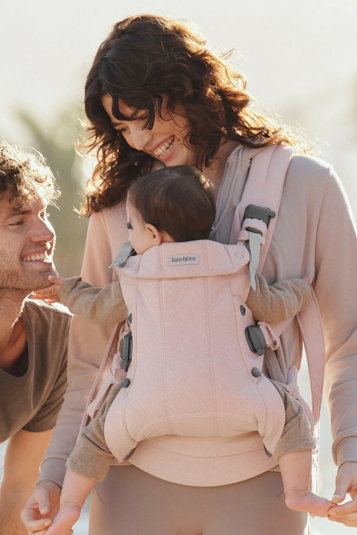 Babybjorn - 混色編織Harmony 嬰兒揹帶(淺粉色)