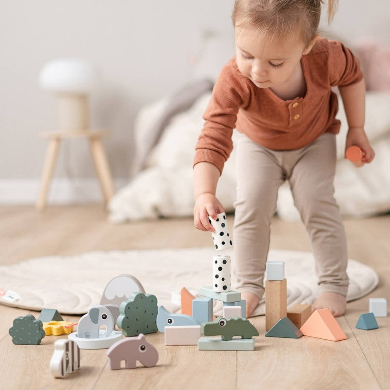 Done by Deer - Building block set 34 pcs Deer friends Colour mix