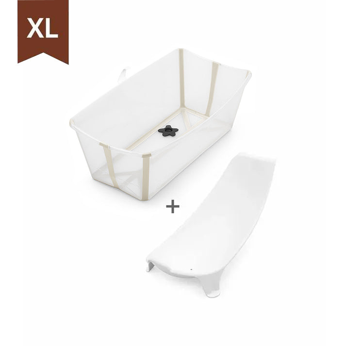 Stokke® Flexi Bath® 摺疊式浴盆連初生嬰兒浴架 XL套裝 (沙米色,禮盒)【立即預訂!1個月後出貨】