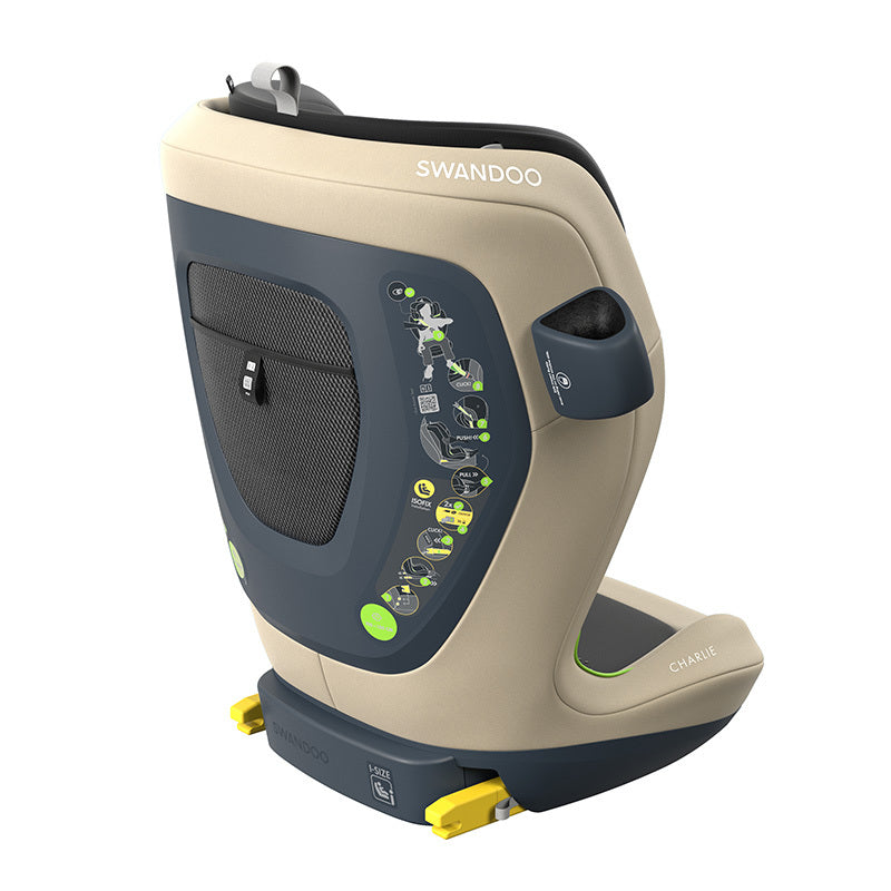 Swandoo - Charlie i-Size 增高型3-12歲兒童安全座椅(腰果米)