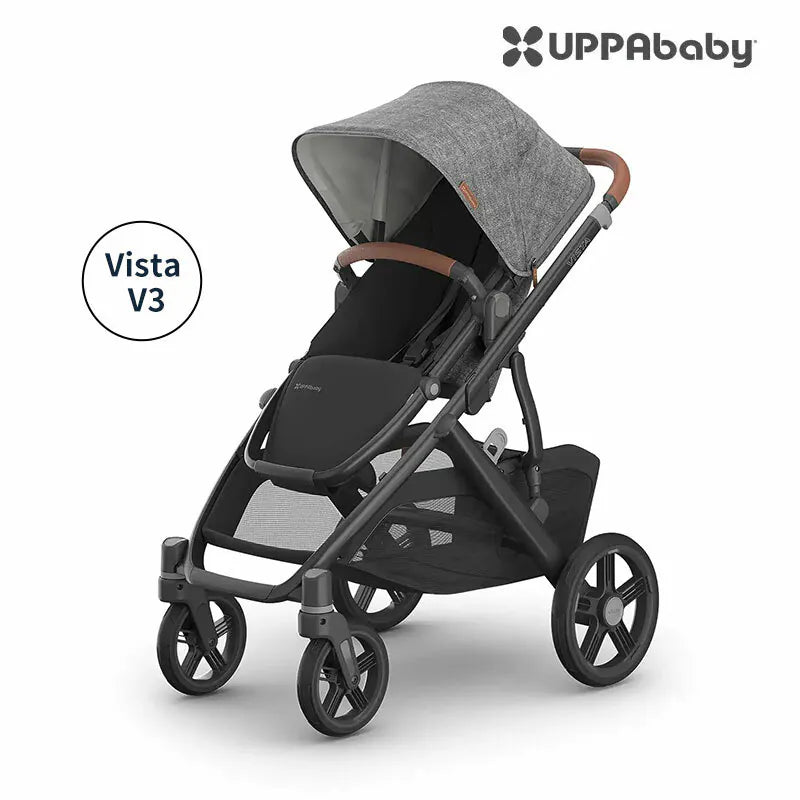 UPPAbaby - Vista V3 單座位嬰兒車(Greyson 深灰色, 6個月起可用)【立即預訂!15個工作日後發貨】