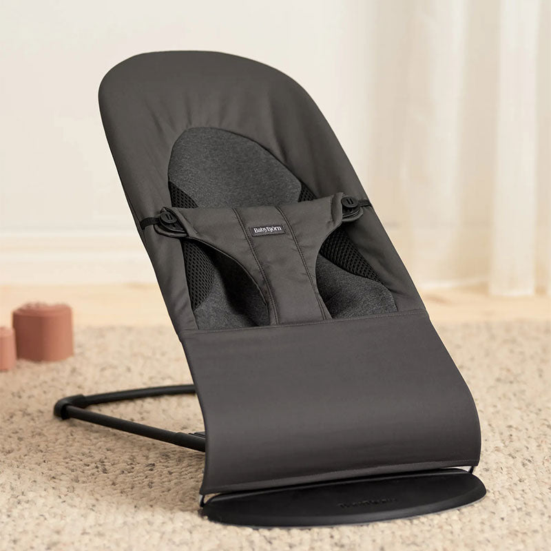 Babybjorn - 柔軟網狀透氣嬰兒搖椅黑色框架(深灰色 )