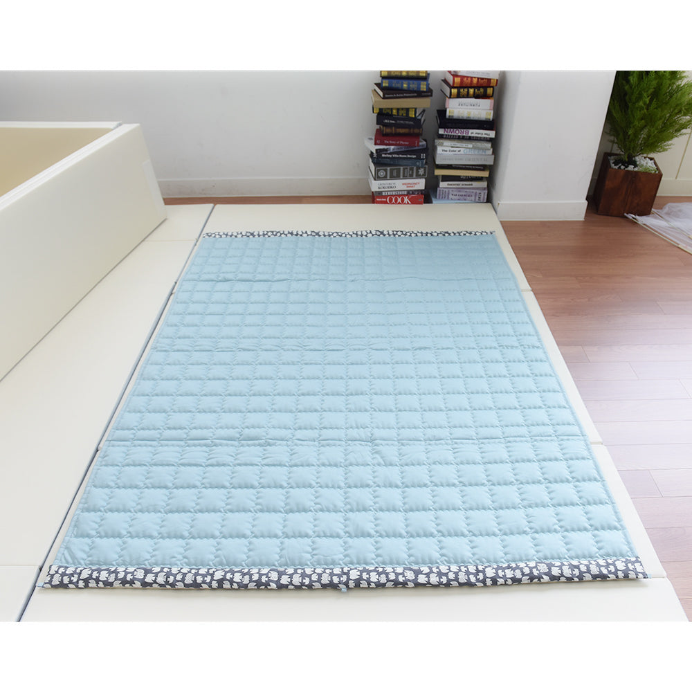 GGUMBI - Lucky Star 寶寶屋純棉防護墊(湖水藍色)