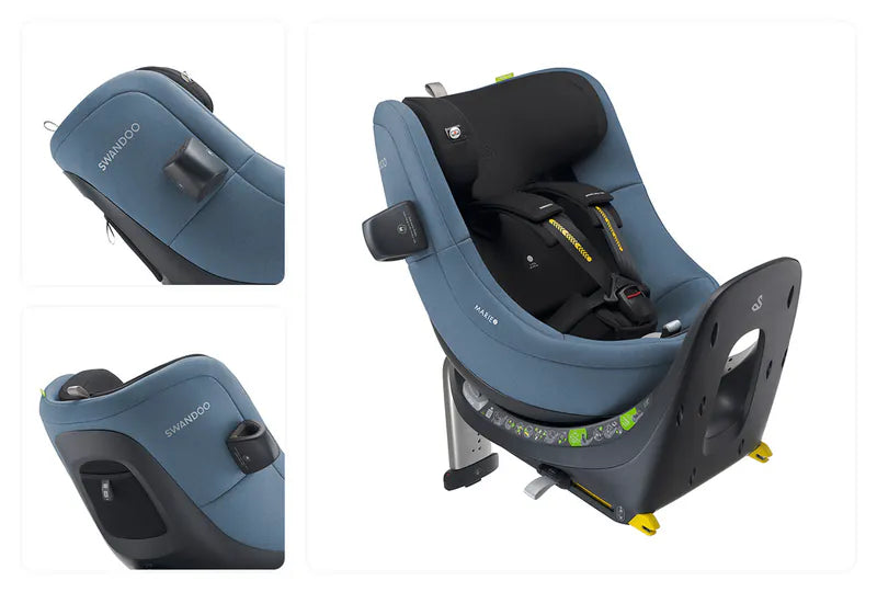 Swandoo - Marie5 i-Size 0-4歲 360°旋轉安全座椅 (藍莓灰)