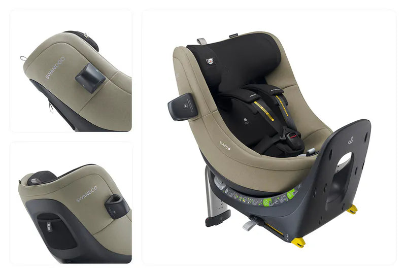 Swandoo - Marie5 i-Size 0-4歲 360°旋轉安全座椅 (淺茶灰)