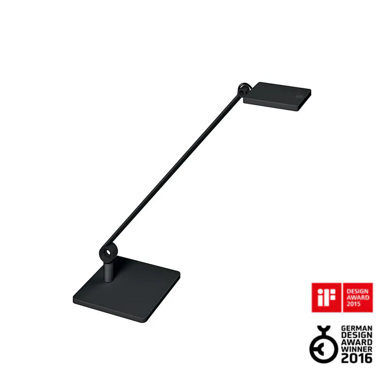 Waldmann - PARA.MI 方形單臂檯燈 連方形底座 (黑色)