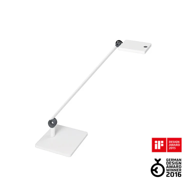 Waldmann - PARA.MI 方形單臂檯燈 連方形底座 (白色)