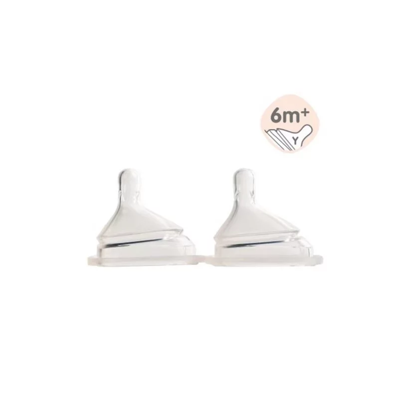 Hegen - 防脹氣智慧奶嘴 (Y形孔,2個裝)