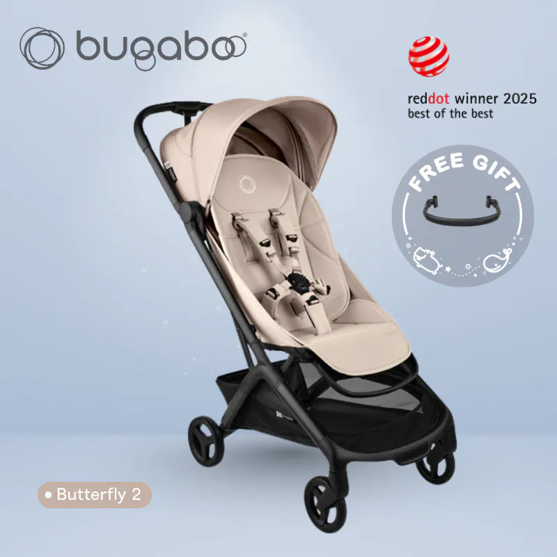 Bugaboo - Butterfly 2 旅行嬰兒車 (全黑/沙礫棕)【立即預訂!15個工作日後出貨】