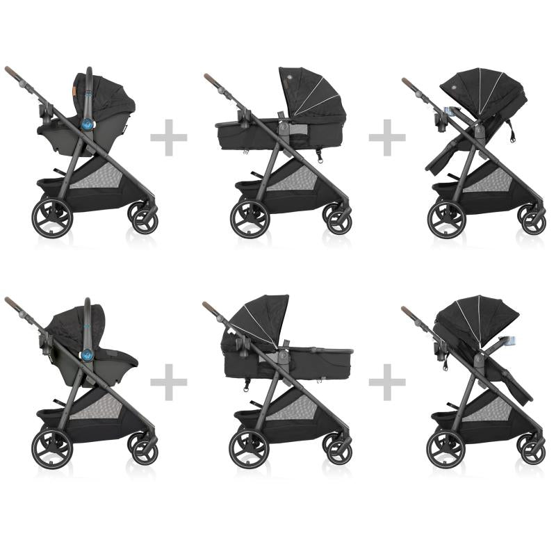 Evenflo - Shyft Intuiti Travel System with Revolve180 LiteMax NXT SensorySooth