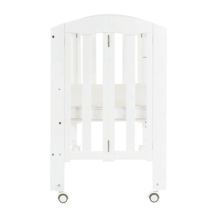 Baby Star - Easi Foldable Baby Cot with 2" Mattress - White / New Zealand Pine