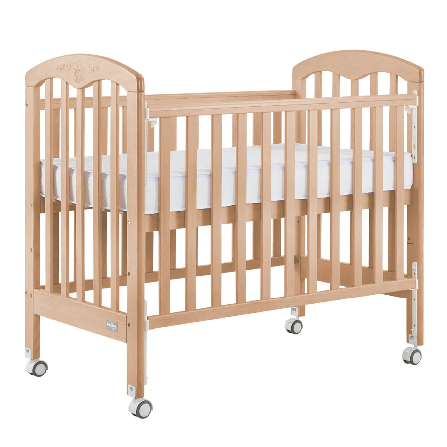 Baby Star - Cozzi Baby Cot with 4" Mattress -Natural / European Beech