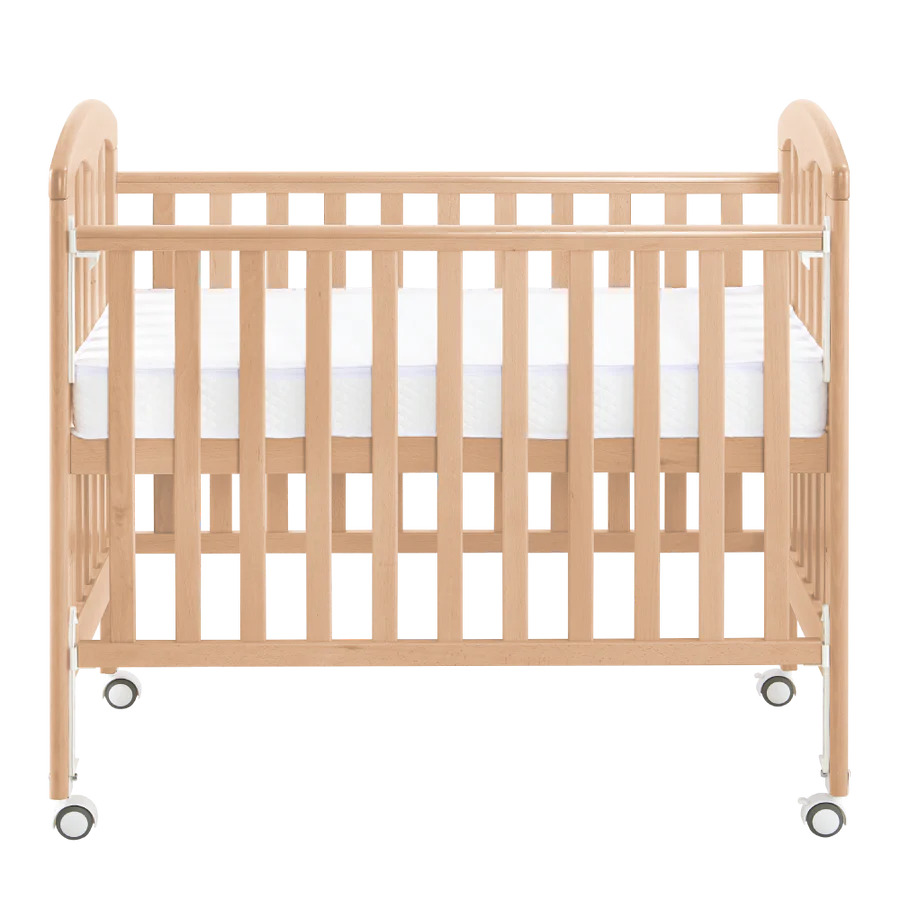 Baby Star - Cozzi Baby Cot with 4" Mattress -Natural / European Beech