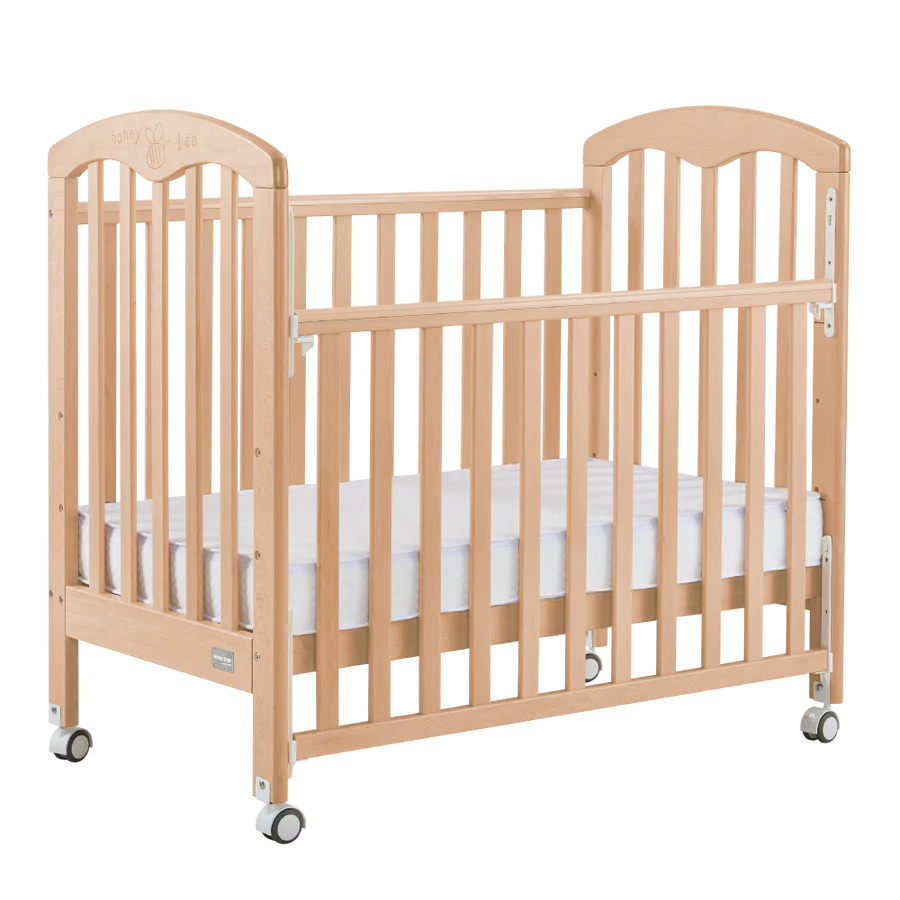 Baby Star - Cozzi Baby Cot with 4" Mattress -Natural / European Beech