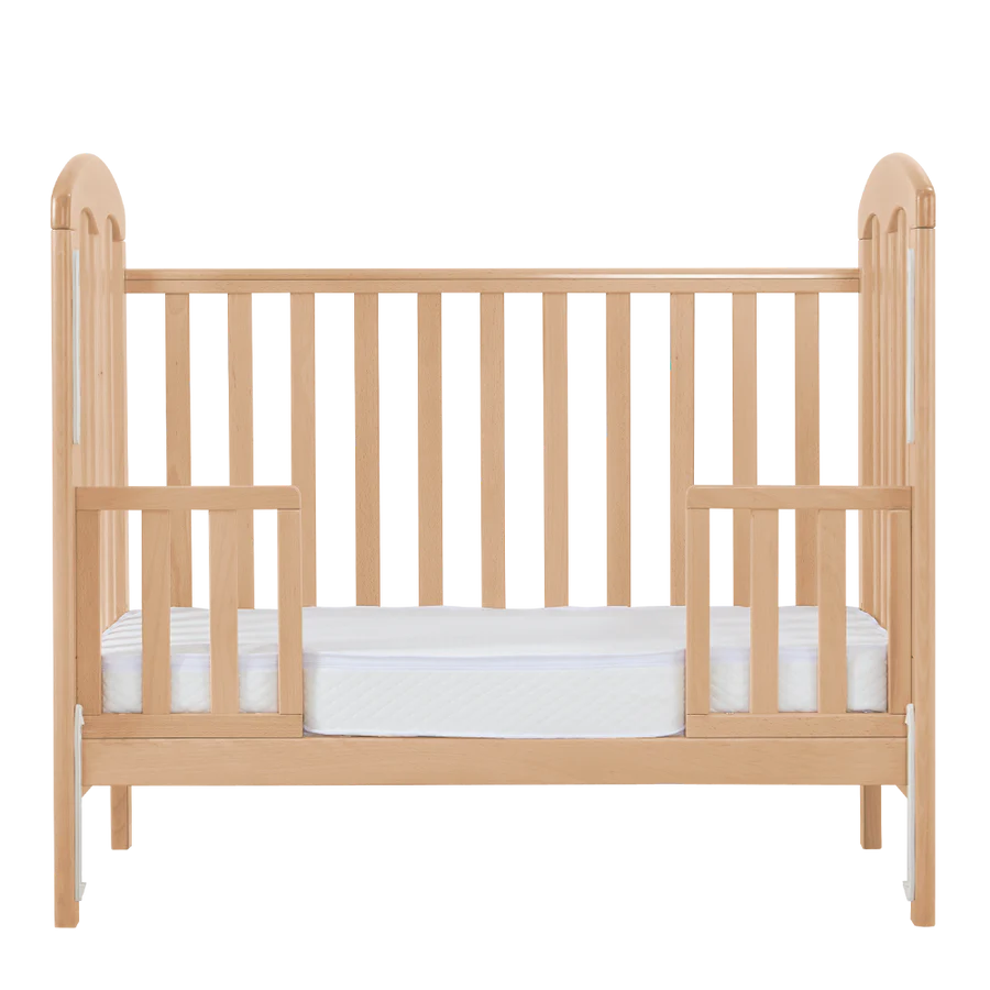 Baby Star - Cozzi+ Baby Cot (Toddler Bed) with 4" Mattress - Natural / European Beech【Pre Order Now! Delivery after 7 working days】