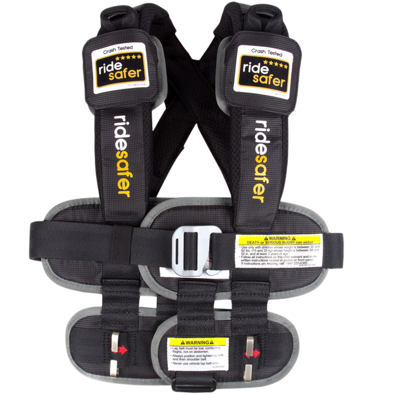 RideSafer - GEN5 穿戴式可摺叠汽車兒童安全座椅(黑色)細碼