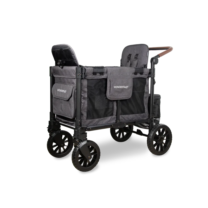 Wonderfold - W2 Luxe Pro Double Seater Stroller Wagon(Charcoal Gray)