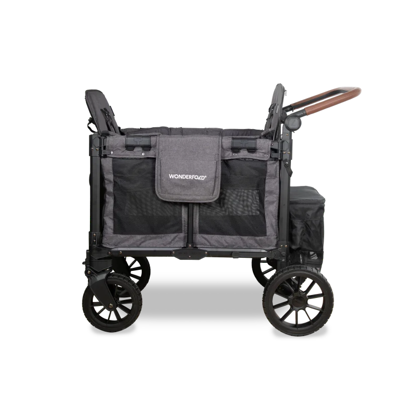 Wonderfold - W2 Luxe Pro Double Seater Stroller Wagon(Charcoal Gray)