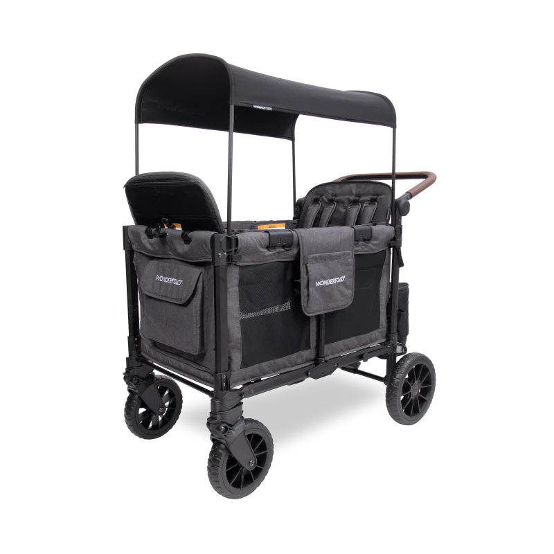 Wonderfold  - W4 Luxe Pro 4-Seater Stroller Wagon (Charcoal Gray)