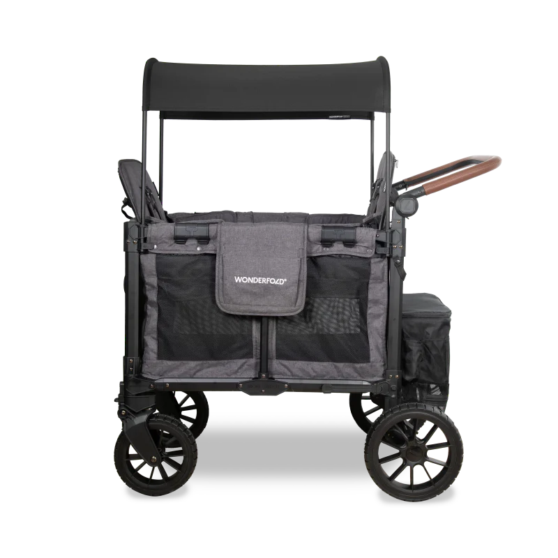 Wonderfold - W2 Luxe Pro Double Seater Stroller Wagon(Charcoal Gray)