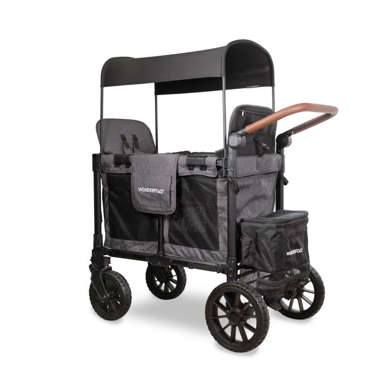 Wonderfold - W2 Luxe Pro Double Seater Stroller Wagon(Charcoal Gray)