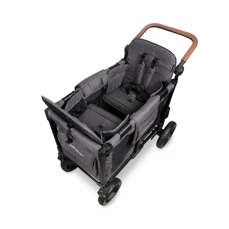 Wonderfold - W2 Luxe Pro Double Seater Stroller Wagon(Charcoal Gray)