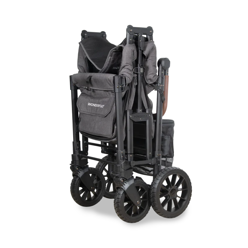 Wonderfold - W2 Luxe Pro Double Seater Stroller Wagon(Charcoal Gray)