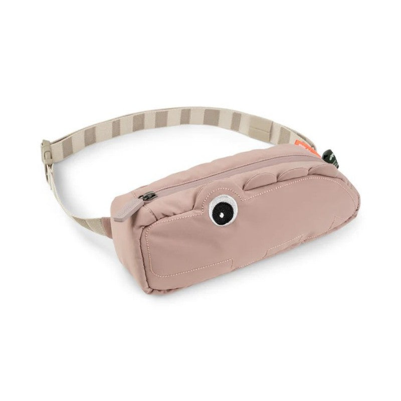 Done By Deer - Quilted cross-over kids bag Croco (Powder)