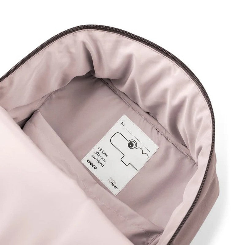 Done By Deer -Quilted kids backpack Croco (Powder)