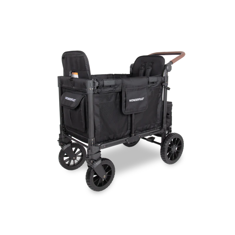 Wonderfold - W2 Luxe Pro Double Seater Stroller Wagon(Jet Black)