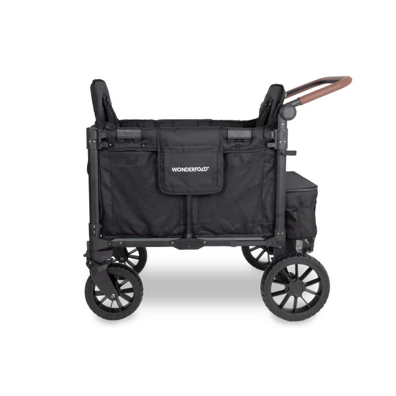 Wonderfold - W2 Luxe Pro Double Seater Stroller Wagon(Jet Black)