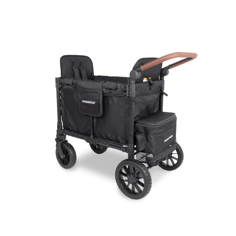 Wonderfold - W2 Luxe Pro Double Seater Stroller Wagon(Jet Black)