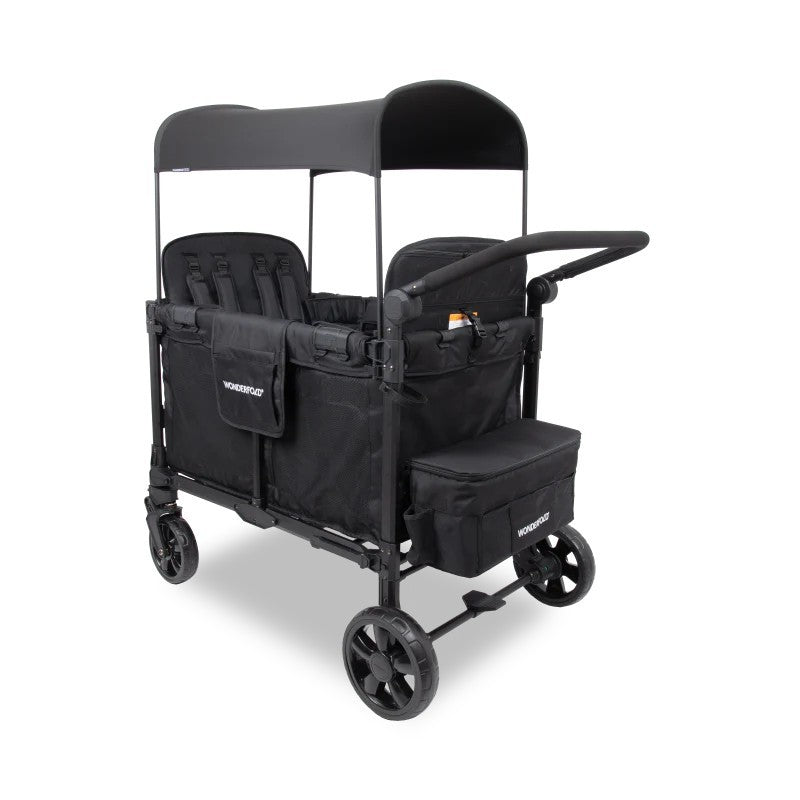 Wonderfold - W4 Elite Pro 4-Seater Stroller Wagon (Jet Black)