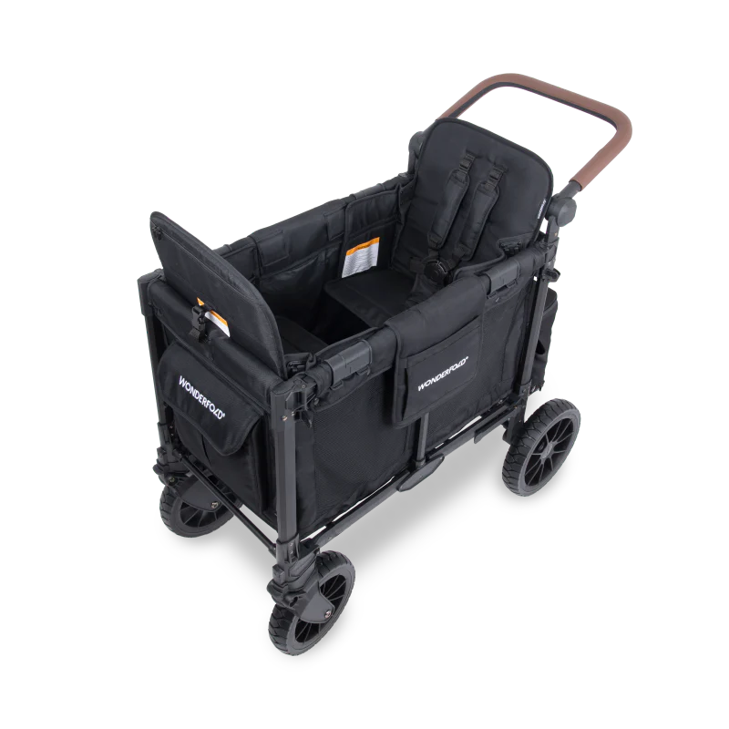 Wonderfold - W2 Luxe Pro Double Seater Stroller Wagon(Jet Black)