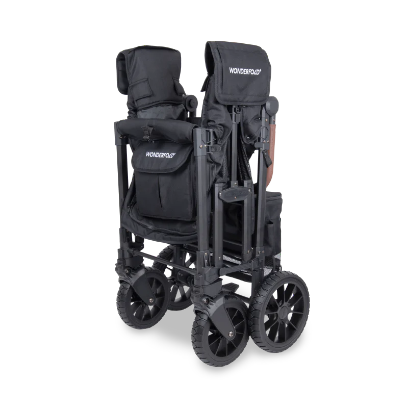 Wonderfold - W2 Luxe Pro Double Seater Stroller Wagon(Jet Black)
