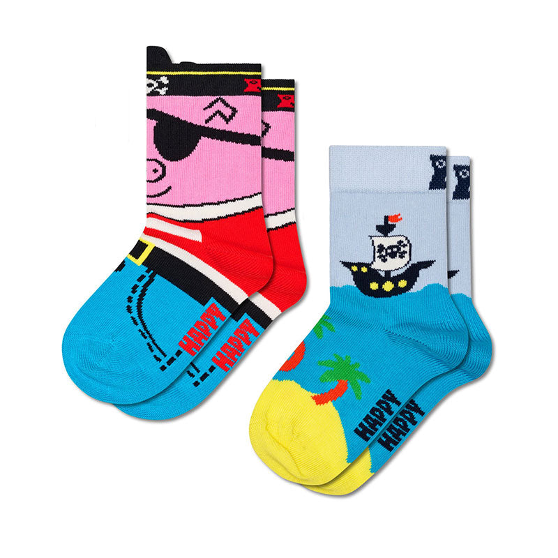 Happy Socks - 兒童襪 2件套 海盜