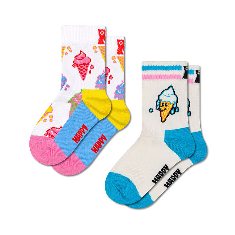 Happy Socks - 兒童襪 2件套 冰淇淋
