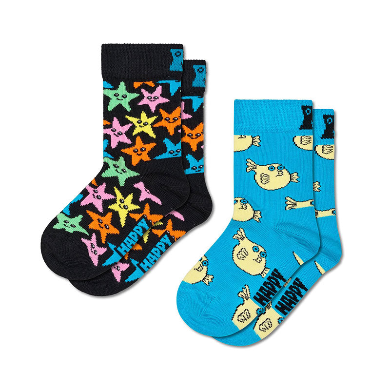 Happy Socks - 兒童襪 2件套 海星