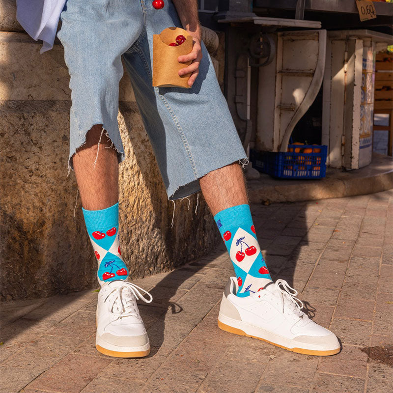 Happy Socks - 成人襪 櫻桃菱形(36-40)